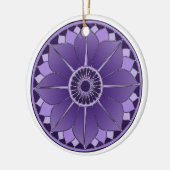 Paarsste New age Spirituele bloemen Lotus Keramisch Ornament (Links)