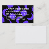 Paarsste New age Violet Black Sun Moon Visitekaartje (Voorkant / Achterkant)