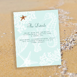 Paarstrandbestemming trouwgegevens invoegen