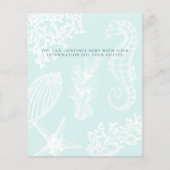 Paarstrandbestemming trouwgegevens invoegen flyer (Achterkant)