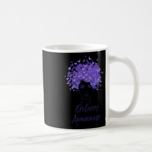 Paarsvlinders-cadeau voor epilepsiebewustzijn koffiemok