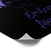 Paarsvlinders-cadeau voor epilepsiebewustzijn poster (Hoek)