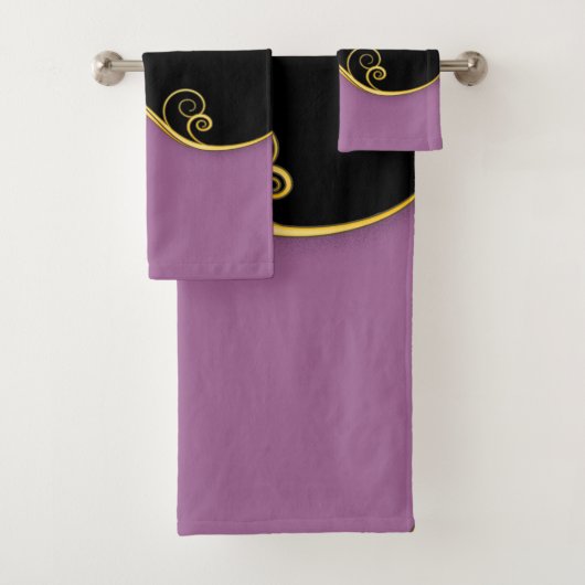Paarszwart zonder Initialen Bad Handdoek (Insitu)