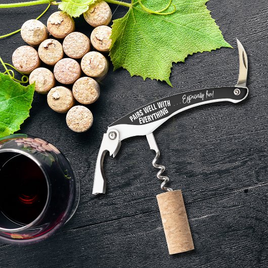 Paart goed met alles zwart kurkentrekker