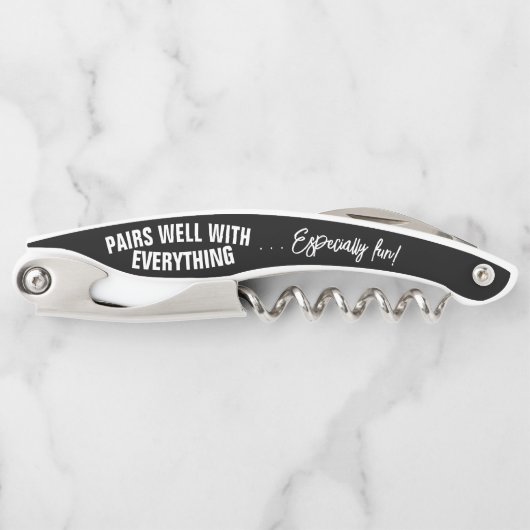 Paart goed met alles zwart kurkentrekker (Voorkant)