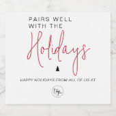 Paart goed met de Feestdagen Voeg zakelijke Logo Bier Etiket (Enkel label)