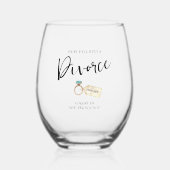 Paart goed met echtscheiding wijnglas zonder voet (Voorkant)