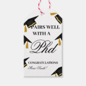 Paart goed met een masterdiploma College Afstudere Cadeaulabel (Voorkant)