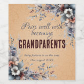 Paart goed met grootouders Wine Label Set Wijn Etiket (Enkel label)