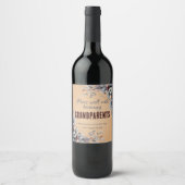 Paart goed met grootouders Wine Label Set Wijn Etiket (Voorkant)