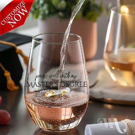 Paart goed met mijn diploma wijnglas zonder voet