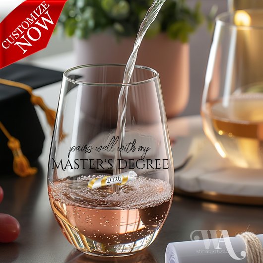 Paart goed met mijn diploma wijnglas zonder voet