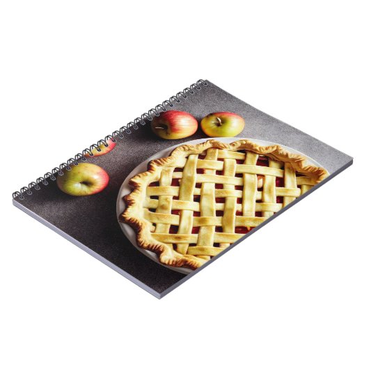 Paart van zoete appelen, met rooster, verse appele notitieboek (Linkerzijde)