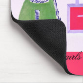 Paarten...een beste vriendin voor meisjes mousepad muismat (Hoek)