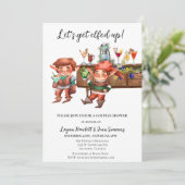 Paarten met kerst met cognitieve schoenen krijgen kaart (Staand voorkant)