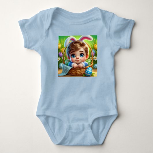 PAAS BABY BOY Konijnenoren ~ Romper (Voorkant)