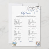 Paas Baby Trivia Baby shower Game Kaart (Voorkant)