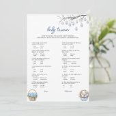 Paas Baby Trivia Baby shower Game Kaart (Staand voorkant)