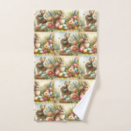 Paas badkamer decor konijn handdoek