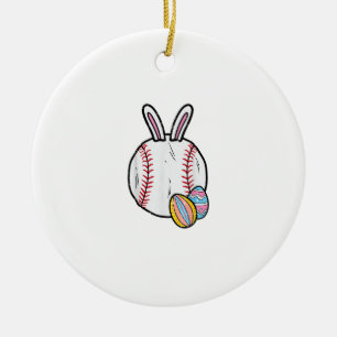 Paas Baseball Konijn Sport Mannen Jongens Kinderen Keramisch Ornament