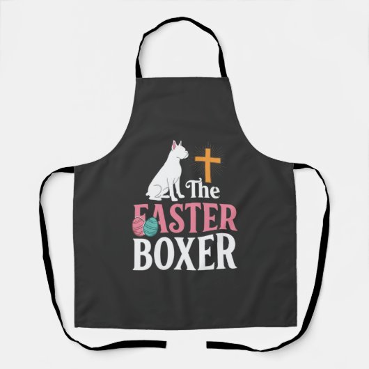 Paas Boxer Hond Vintage Gravure Shirt Schort (Voorkant)