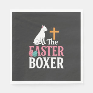 Paas Boxer Hond Vintage Gravure Shirt Servet