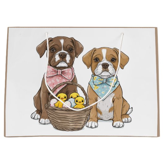 Paas Boxer Honden Groot Cadeauzakje (Voorkant)