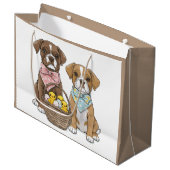 Paas Boxer Honden Groot Cadeauzakje (Voorkant Gekanteld)