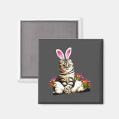 Paas Ca Tulp Bloem Konijn Magneet (Voorkant / Achterkant)