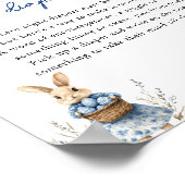 Paas Chinoiserie Baby shower Late Night Luiers Poster (Hoek)