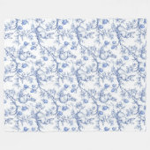 Paas Chinoiserie Toile De Jouy Fleece Deken (Voorkant (Horizontaal))