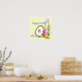 Paas chocolade ei & ballonnen foto poster (Keuken)
