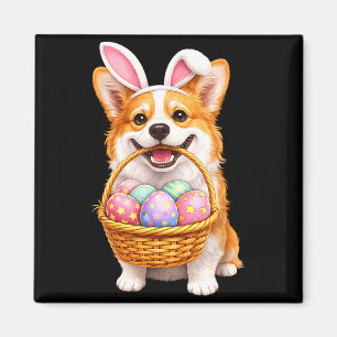 Paas corgi hond konijn schattige paaseieren mand magneet