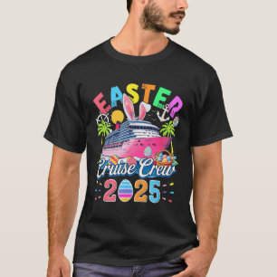 Paas Cruise Bemanning 2025 Kleurrijke Cruiseschip T-shirt