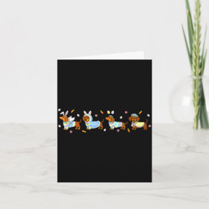 Paas-dachshund konijn eieren voor tienerjongens me kaart