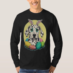 Paas Dalmatische Konijn Eieren Hond op Pasen Dalma T-shirt