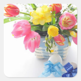 Paas decoratie klassieke ronde sticker