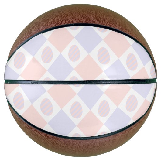 Paas Diamant Patroon Met Gedecoreerde Eieren Basketbal (Voorkant)