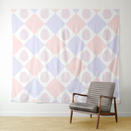 Paas Diamant Patroon Met Gedecoreerde Eieren Wandkleed