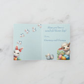 Paas Dieren Pasen Vouw Kerstkaart Feestdagen Kaart (Binnen)