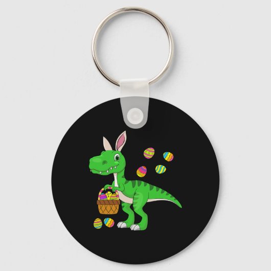 Paas Dinosaurus Konijn Oren Paas Schets Spullen Ki Sleutelhanger (Voorkant)