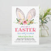 Paas-ei jacht uitnodiging, Kerk paaseierenjacht Kaart (Staand voorkant)