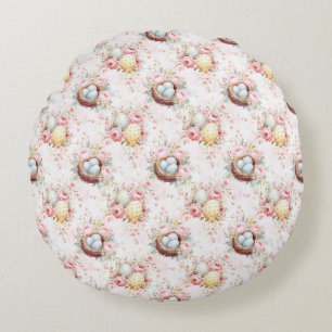 Paas-ei Naadloos Stof – Pastelkleurig Cute Rond Kussen