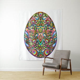Paas Ei Psychedelisch Design Kids Biologisch T-Shi Wandkleed
