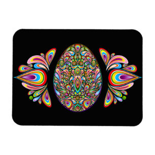Paas-ei psychedelisch ontwerp kids biologisch T-sh Magneet