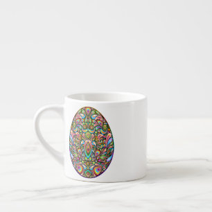 Paas Ei Psychodelisch Design Kids Biologisch T-Shi Espresso Kop