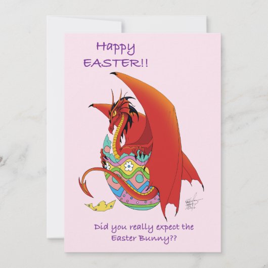 Paas Ei Rode Draak Kaart (Achterkant)