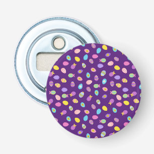 Paas-ei stijl paarse achtergrond kunstpatroon button flesopener
