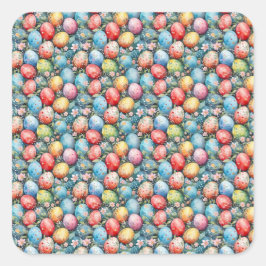 Paas Eier Extravagante Genoegens Vierkante Sticker