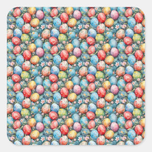 Paas Eier Extravagante Genoegens Vierkante Sticker